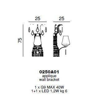 Бра Beby Group Charming beauty 0250A01 Gold White White gold leaf