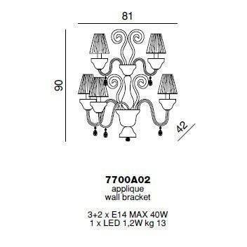 Бра Beby La Femme 7700A02 Chrome Red Sensuelle 280 Swarovski Almond Бра Beby La Femme 7700A02 Chrome Red Sensuelle 280 Swarovski Almond