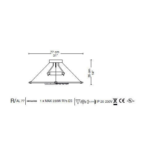 Потолочный светильник La Murrina Aquilone R GRANDE DY-3L Потолочный светильник La Murrina Aquilone R GRANDE DY-3L