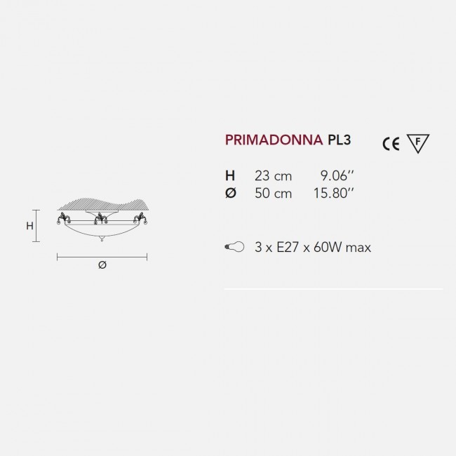 Потолочный светильник Masiero Primadonna PL3 G01 Swarovski elements Потолочный светильник Masiero Primadonna PL3 G01 Swarovski elements
