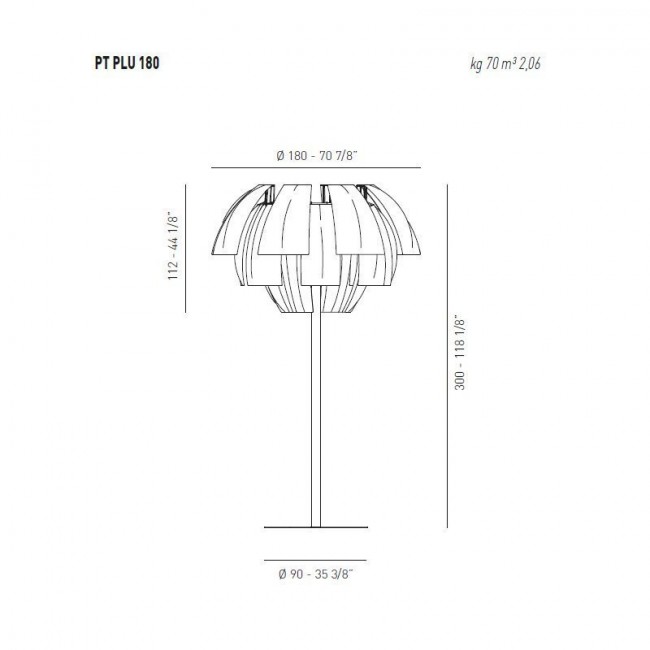 Торшер Axo Light Lightecture Plumage PT PLU 180 PTPLU180E27FUXX Торшер Axo Light Lightecture Plumage PT PLU 180 PTPLU180E27FUXX