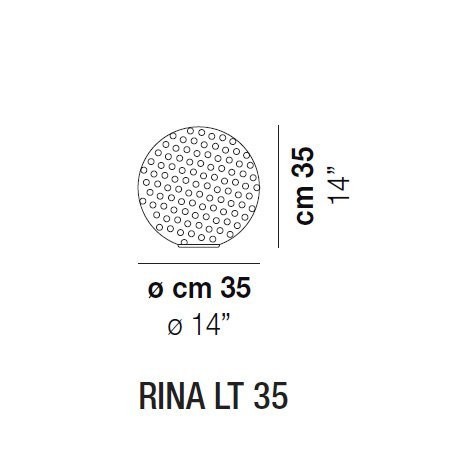 Настольная лампа Vistosi Rina LT 35 E27 BC/MU NI Настольная лампа Vistosi Rina LT 35 E27 BC/MU NI
