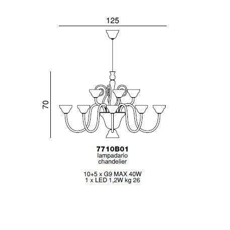 Люстра Beby Group Vanite 7710B01 Gold Chocolate