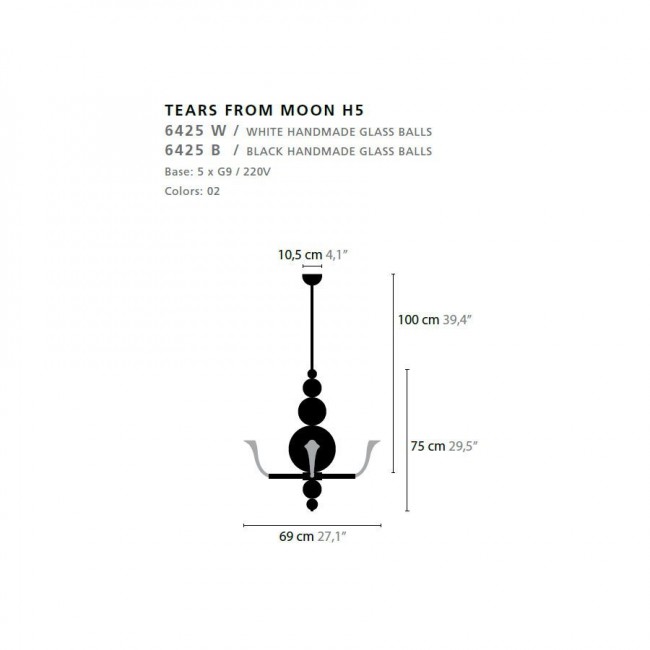 Люстра Ilfari Tears from Moon H5 13051 Люстра Ilfari Tears from Moon H5 13051