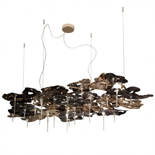 Подвесной светильник IDL Leaves 605/16 black nickel, dark bronze and light gold Подвесной светильник IDL Leaves 605/16 black nickel, dark bronze and light gold