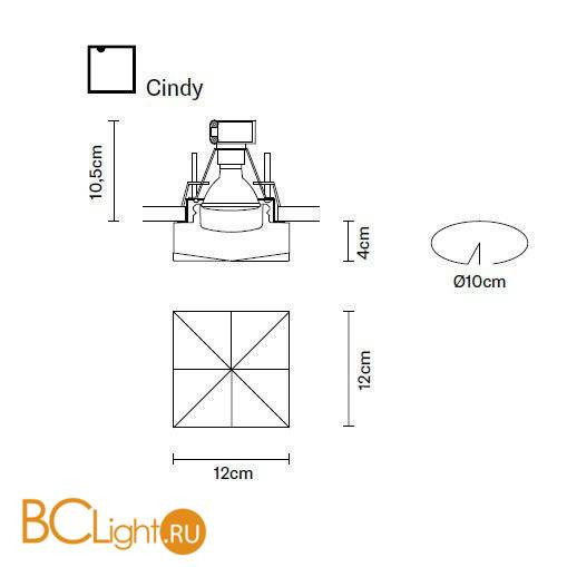 Встраиваемый спот (точечный светильник) Fabbian Cindy D27 F49 01