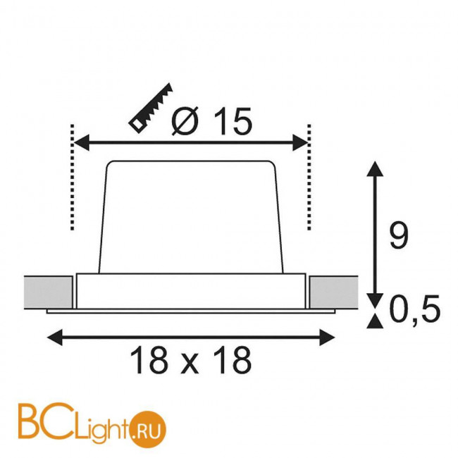 Встраиваемый спот (точечный светильник) SLV Tria 114290
