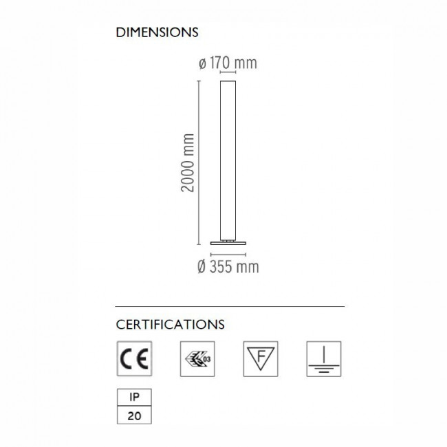 Напольный светильник Flos Stylos F6310004 Напольный светильник Flos Stylos F6310004