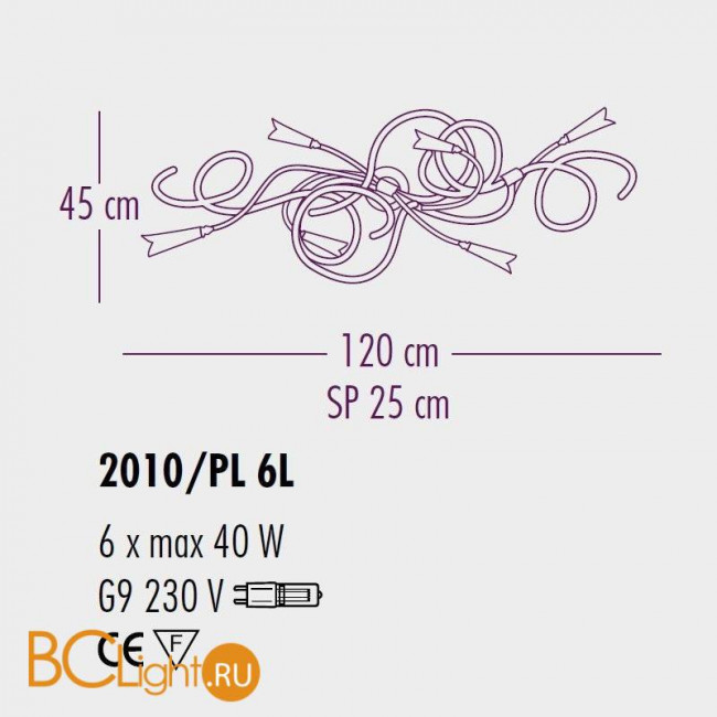 Потолочная люстра Bellart Chic 2010/PL6L 08 Потолочная люстра Bellart Chic 2010/PL6L 08
