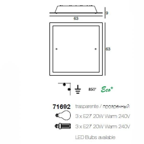 Настенно-потолочный светильник Linea Light Luminosa 71692