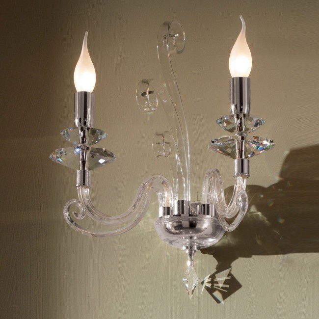 Бра Euroluce Alicante A2 silver Clear Бра Euroluce Alicante A2 silver Clear