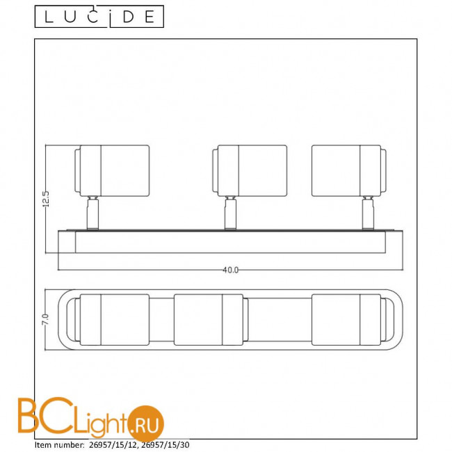 Потолочный светильник Lucide Lennert 26957/15/12