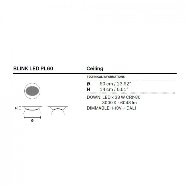 Потолочный светильник Masiero Eclettica Blink LED PL6 60 V95 SWE Потолочный светильник Masiero Eclettica Blink LED PL6 60 V95 SWE
