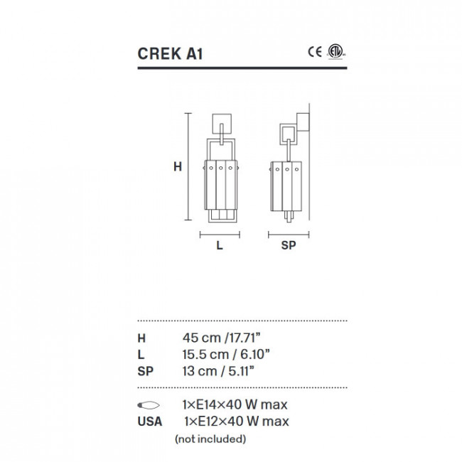 Бра Masiero Crek A1 Бра Masiero Crek A1
