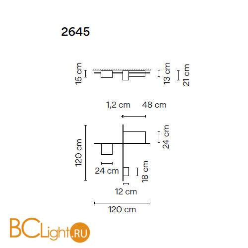 Потолочный светильник Vibia Structural 2645 21 /23 Grey D1 Потолочный светильник Vibia Structural 2645 21 /23 Grey D1