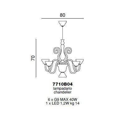 Люстра Beby Group Vanite 7710B04 Light gold Silver Cortina