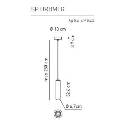 Подвесной светильник Axo Light Urban & Urban mini SP URMI G I BR XX LED Подвесной светильник Axo Light Urban & Urban mini SP URMI G I BR XX LED