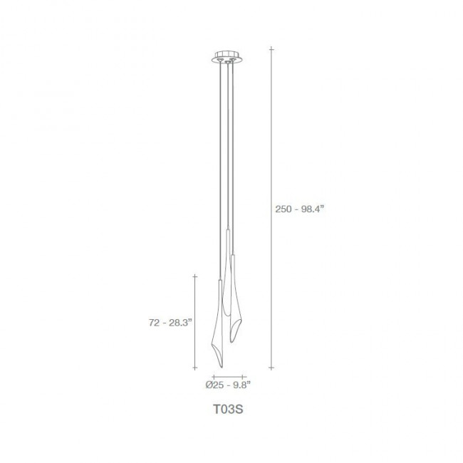Подвесной светильник Terzani Calle T03S E8 A9