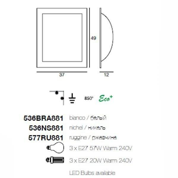 Настенно-потолочный светильник Linea Light Met Wally 536BRA881 Настенно-потолочный светильник Linea Light Met Wally 536BRA881