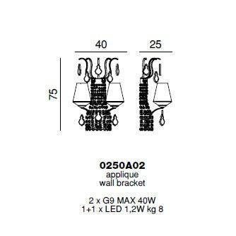 Бра Beby Group Charming beauty 0250A02 Gold White White gold leaf