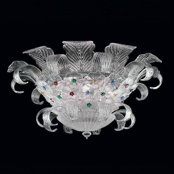 Потолочный светильник Beby Group Mademoiselle Corolle 8000Q01 Chrome Trasparent graniglia Glass Потолочный светильник Beby Group Mademoiselle Corolle 8000Q01 Chrome Trasparent graniglia Glass