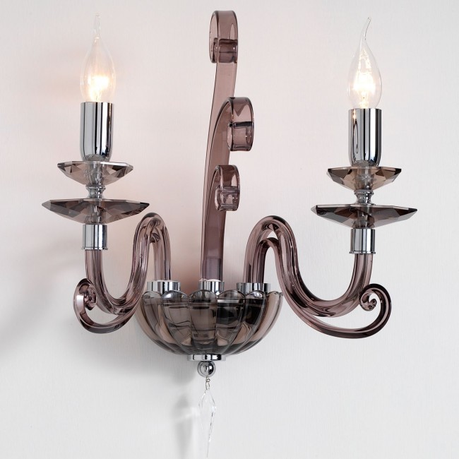 Бра Euroluce Alicante A2 silver Fume Бра Euroluce Alicante A2 silver Fume