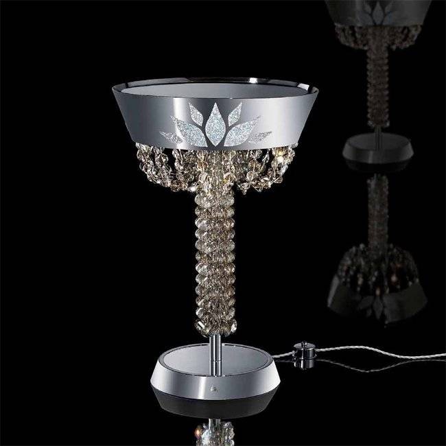 Настольная лампа Beby Velvet 0150L01 Chrome Swarovski Almond Настольная лампа Beby Velvet 0150L01 Chrome Swarovski Almond
