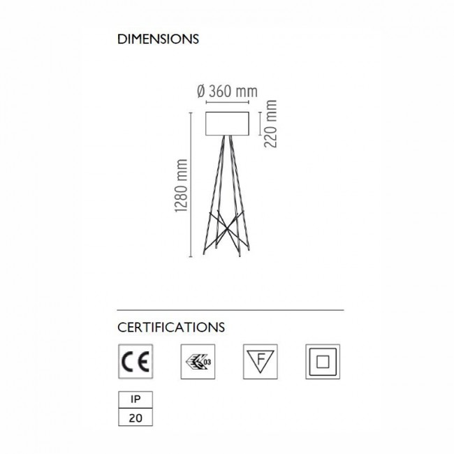 Торшер Flos Ray F1 Glass F5915020