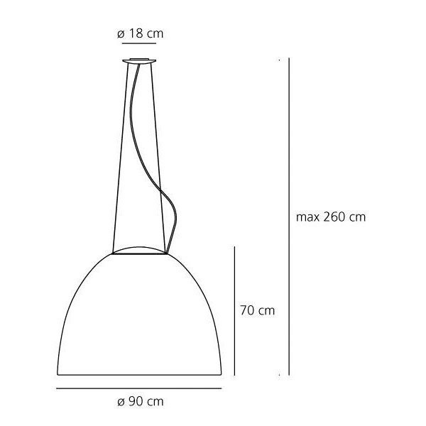 Подвесной светильник Artemide Nur 1618 LED Alluminio anodizzato A243210 Подвесной светильник Artemide Nur 1618 LED Alluminio anodizzato A243210
