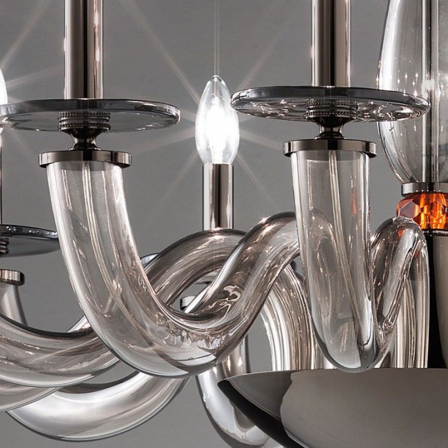 Люстра Euroluce Olympia L8 nickel Fume Люстра Euroluce Olympia L8 nickel Fume