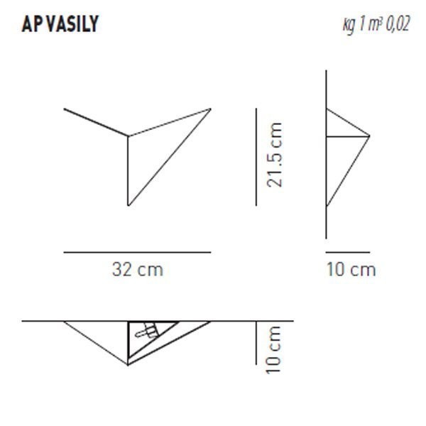 Настенный светильник Axo Light AP VASILY APVASILYBCXXG9X Настенный светильник Axo Light AP VASILY APVASILYBCXXG9X