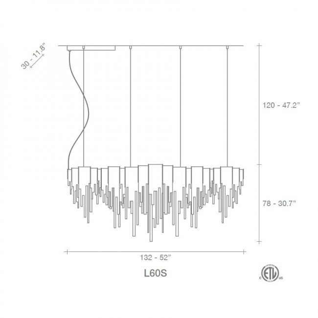 Подвесной светильник Terzani Volver L60S E7 C8 Подвесной светильник Terzani Volver L60S E7 C8