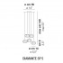 Подвесной светильник Vistosi Diamante SP 5 ALO TO NI Подвесной светильник Vistosi Diamante SP 5 ALO TO NI