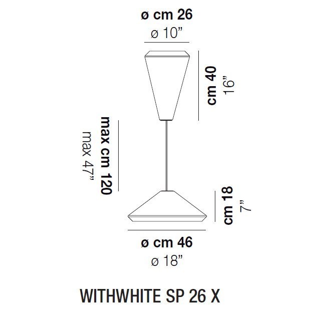 Подвесной светильник Vistosi WithWhite SP 26 X E27 BC BC Подвесной светильник Vistosi WithWhite SP 26 X E27 BC BC