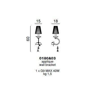 Бра Beby Prestige 0180A03 Chrome 024 Half Cut Plaque Бра Beby Prestige 0180A03 Chrome 024 Half Cut Plaque