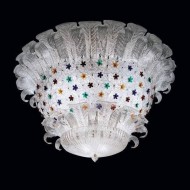 Потолочный светильник Beby Group Mademoiselle Corolle 8000Q02 Chrome Trasparent graniglia Glass Потолочный светильник Beby Group Mademoiselle Corolle 8000Q02 Chrome Trasparent graniglia Glass