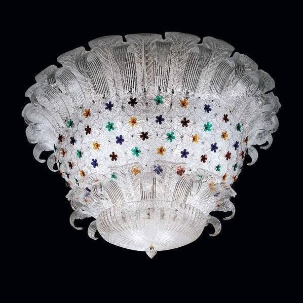 Потолочный светильник Beby Group Mademoiselle Corolle 8000Q02 Chrome Trasparent graniglia Glass Потолочный светильник Beby Group Mademoiselle Corolle 8000Q02 Chrome Trasparent graniglia Glass