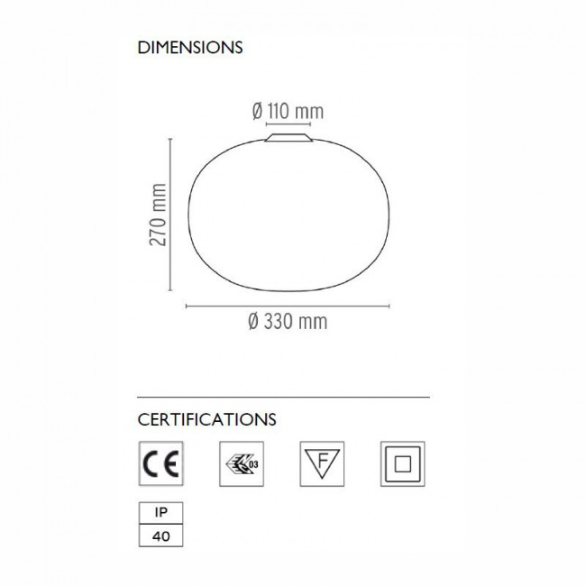 Потолочный светильник Flos Glo-Ball C1 F3023000 Потолочный светильник Flos Glo-Ball C1 F3023000
