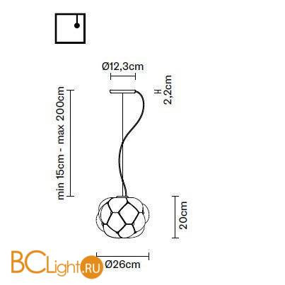 Подвесной светильник Fabbian Cloudy F21 A03 71 Подвесной светильник Fabbian Cloudy F21 A03 71