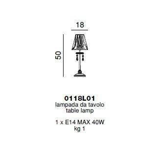 Настольная лампа Beby Violet 0118L01 Chrome 184 SW Blu Violet Настольная лампа Beby Violet 0118L01 Chrome 184 SW Blu Violet