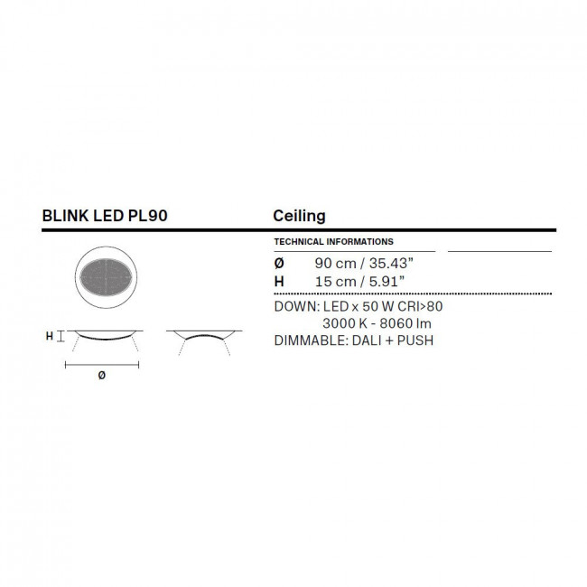 Потолочный светильник Masiero Eclettica Blink LED PL8 90 F01 SWE Потолочный светильник Masiero Eclettica Blink LED PL8 90 F01 SWE