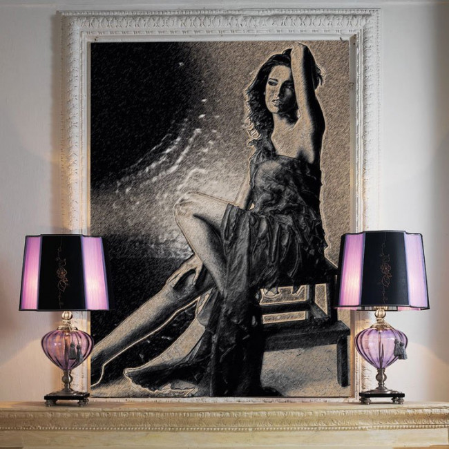 Настольная лампа Euroluce Orfeo LG1 silver Violet Настольная лампа Euroluce Orfeo LG1 silver Violet