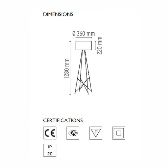 Торшер Flos Ray F1 White F5916009