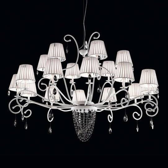 Люстра Beby Group Miss Bjioux 0117B05 White Leather 01 White Trasparent Cut Crystal Люстра Beby Group Miss Bjioux 0117B05 White Leather 01 White Trasparent Cut Crystal