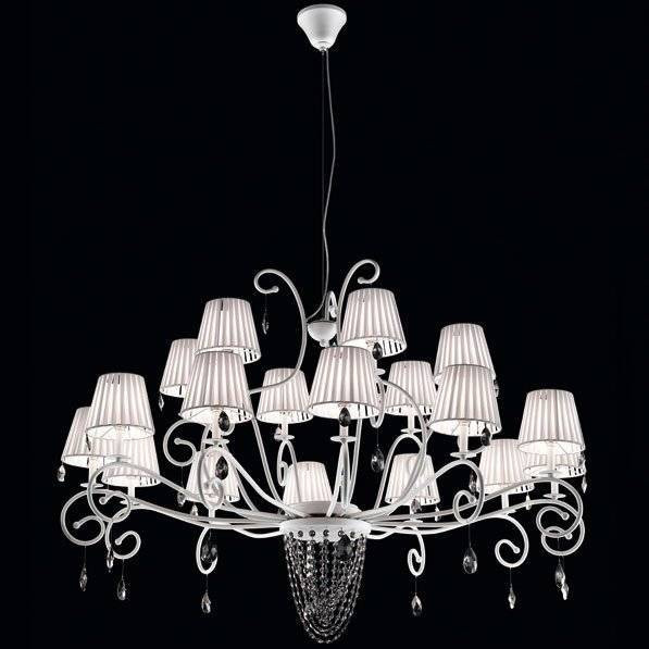 Люстра Beby Group Miss Bjioux 0117B05 White Leather 01 White Trasparent Cut Crystal Люстра Beby Group Miss Bjioux 0117B05 White Leather 01 White Trasparent Cut Crystal