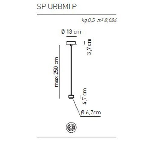 Подвесной светильник Axo Light Urban & Urban mini SP URMI P I BR XX LED Подвесной светильник Axo Light Urban & Urban mini SP URMI P I BR XX LED