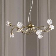 Люстра Masca Luna 1865/9 Ottone nichel / Glass 576 Люстра Masca Luna 1865/9 Ottone nichel / Glass 576