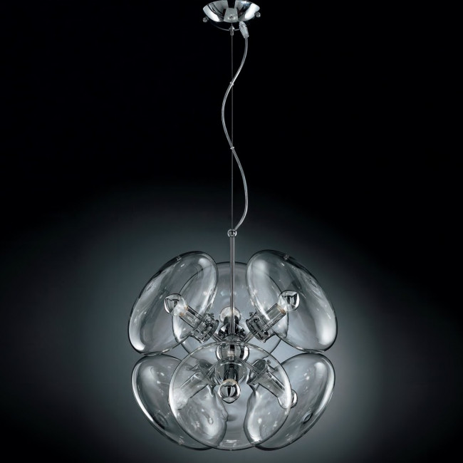 Подвесной светильник IDL Moira 366/6S chrome / trasparent Подвесной светильник IDL Moira 366/6S chrome / trasparent