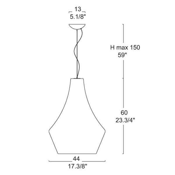 Подвесной светильник Leucos Alma 60 S 0002320 Подвесной светильник Leucos Alma 60 S 0002320