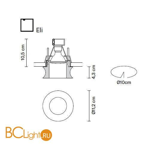 Встраиваемый спот (точечный светильник) Fabbian Eli D27 F54 01 Встраиваемый спот (точечный светильник) Fabbian Eli D27 F54 01